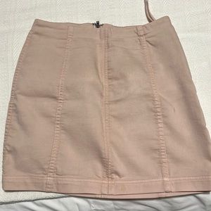 baby pink miniskirt
